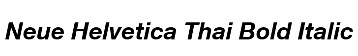 Neue Helvetica Thai Bold Italic